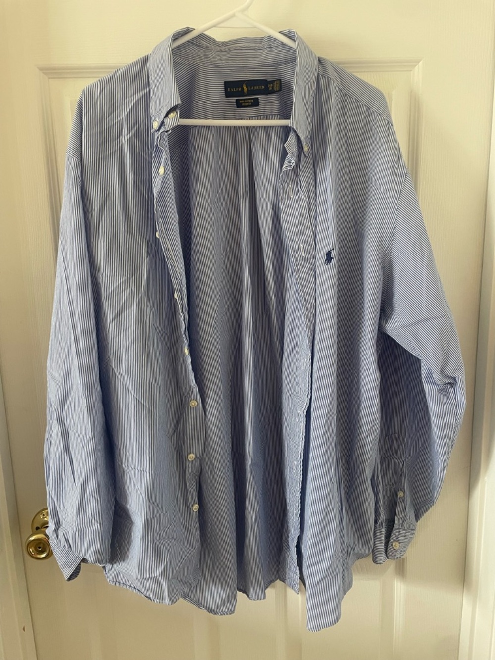 Ralph Lauren Light Blue Pinstripe Button-Down Shirt